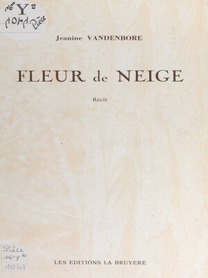 cover image of Fleur de neige